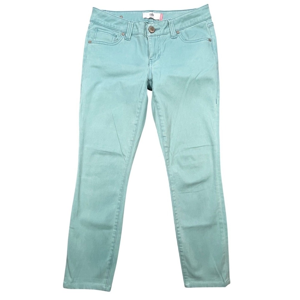 Cabi Seafoam Green Skinny Stretch Colored Denim Jeans Womens Size 4 5169